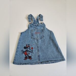 Disney Baby Minnie Mouse Dress Overalls Size 12 Months - 100% cotton Vintage